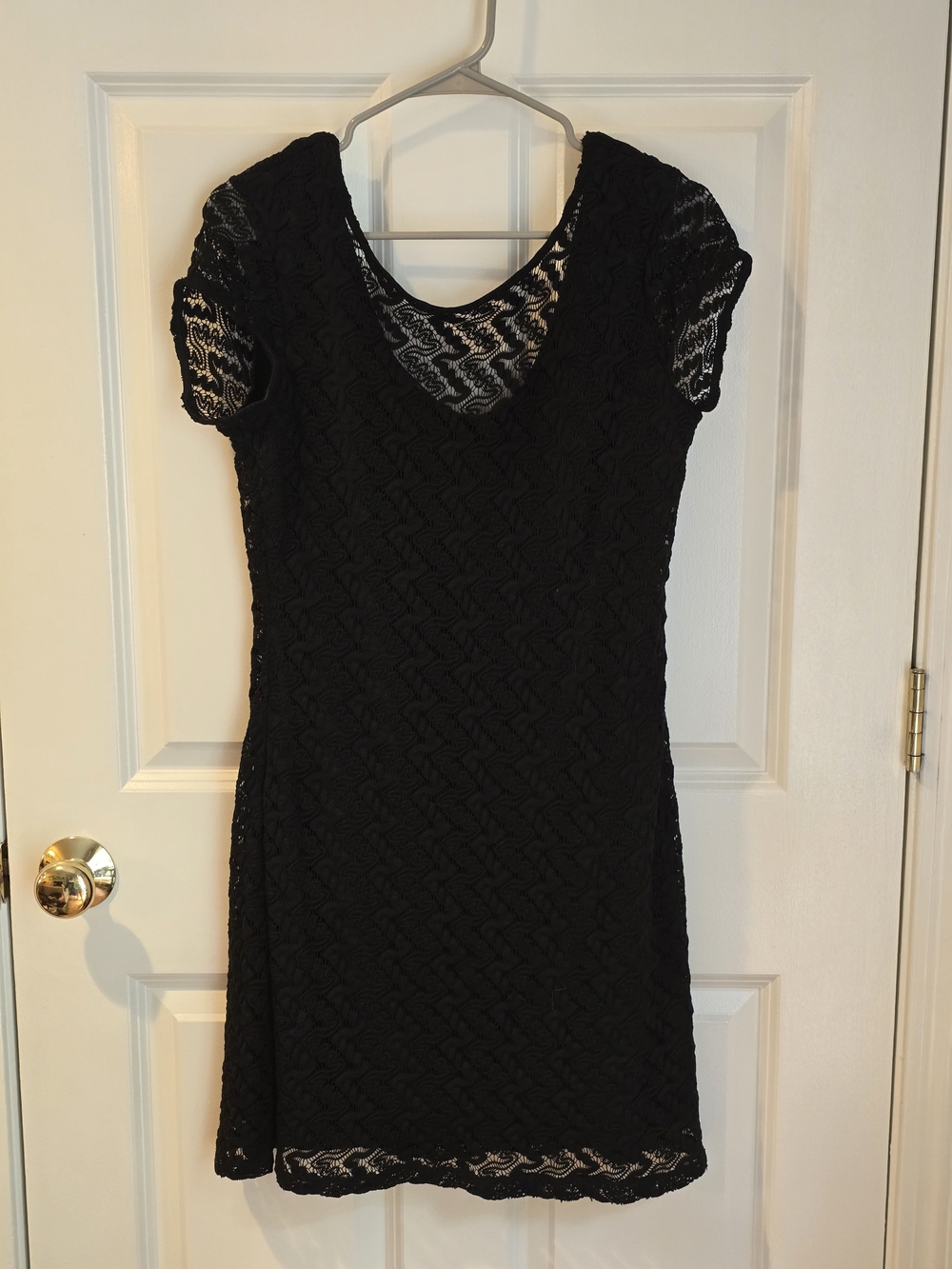 Apt. 9 Black Lace Short-Sleeve Mini Dress